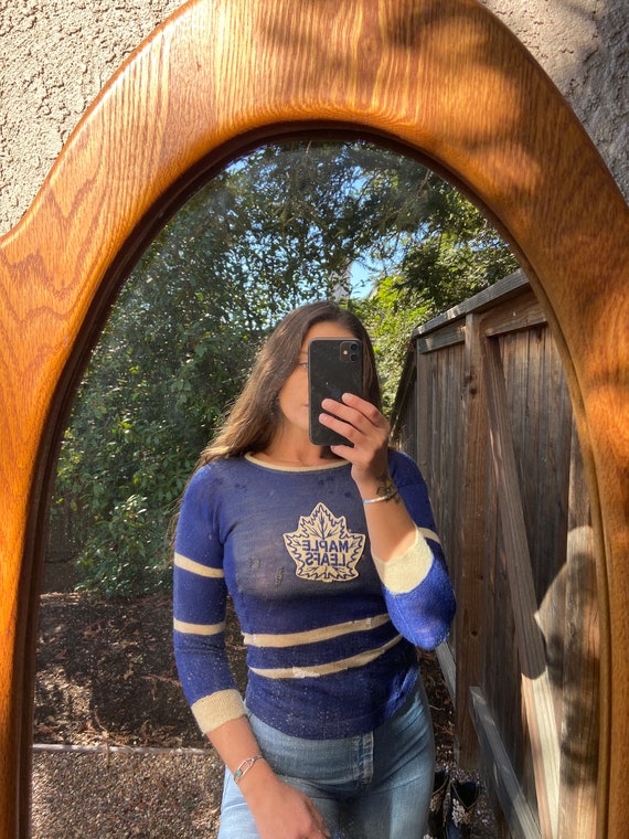 Vintage 1930s Toronto Maple Leafs Knit Sweater Pul