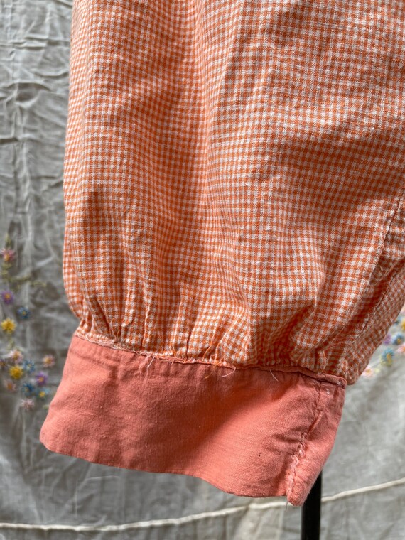Antique 1920s Dress Bloomers Homespun Gingham Two… - image 7