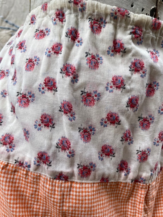 Antique 1920s Dress Bloomers Homespun Gingham Two… - image 4