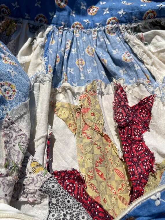 Vintage 1940s Quilt Top Folk Skirt Circa 1960s On… - image 3