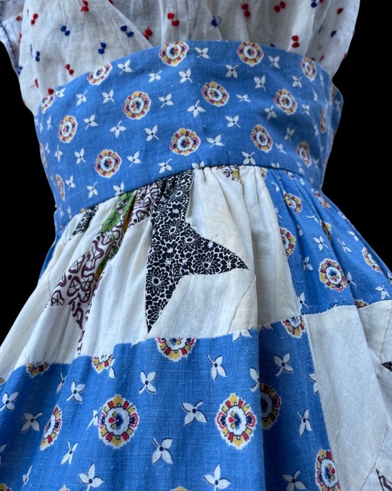 Vintage 1940s Quilt Top Folk Skirt Circa 1960s On… - image 6