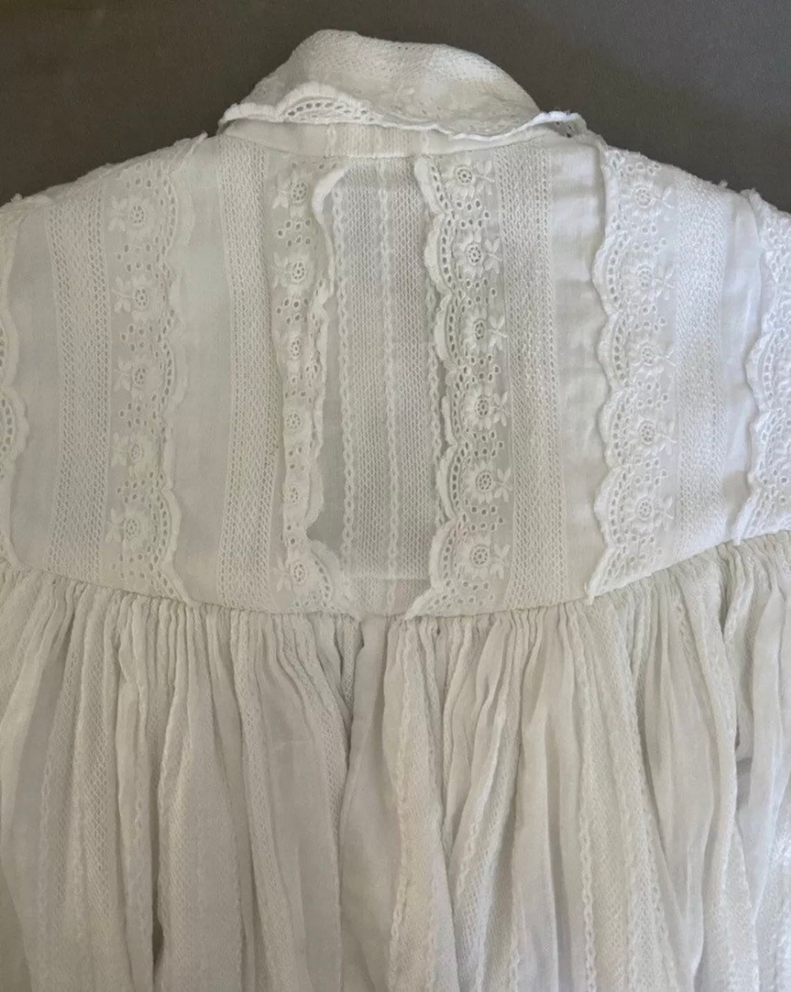Antique Victorian Wrapper Dress 1800s White Cotton Eyelet High | Etsy