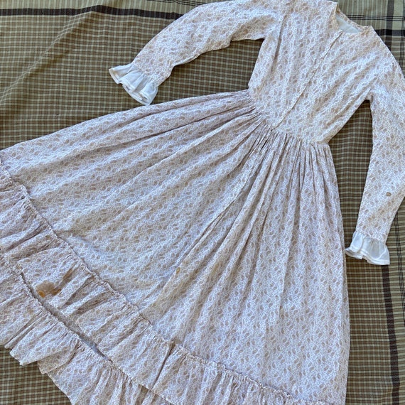 Antique Civil War Era Printed Floral Printed Day D