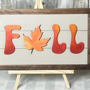 Hand Painted, Fall Shelf Sitter Sign, Mantel Decor