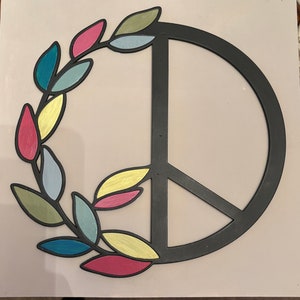 Peace Sign Decor, Boho Wall Hanging, Boho Wall Decor, Wood Wall Hanging
