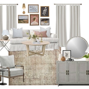 Servicio de diseño de interiores: diseño virtual personalizado y asequible, servicio de decoración virtual, moodboard y guía de compra de productos.