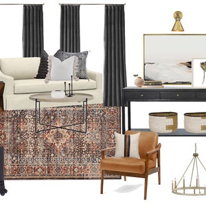 Interior Design Service-Customized & Affordable Virtual E-Design, E-Decor Service, Moodboard and Product Shopping Guide