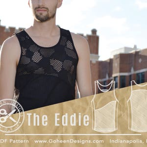 Herren Workout Tank Nähen Muster / / die Eddie / / Running Shirt Singlet Muster / / Gym Tank Herren Nähen Muster / / Workout Shirt Tank-Top