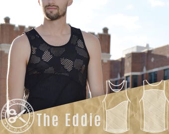 Men's Workout Tank Sewing Pattern // The Eddie // Running Shirt Singlet Pattern // Gym Tank Mens Sewing Pattern // Workout Shirt Tank Top