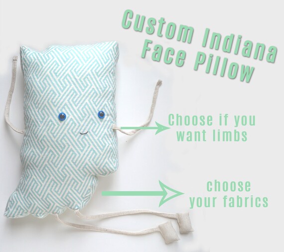 Indiana Shaped Pillow With A Face Indiana Decoration Etsy