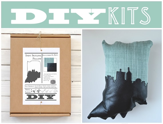 Diy Sewing Kit Indiana Shaped Pillow With Indianapolis Etsy