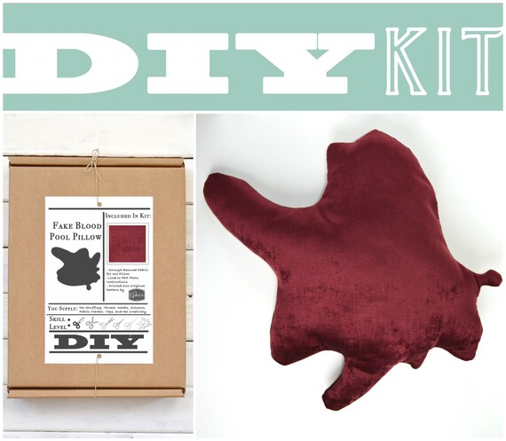 Diy Sewing Kit Blood Pool Pillow Make Your Own Blood Etsy