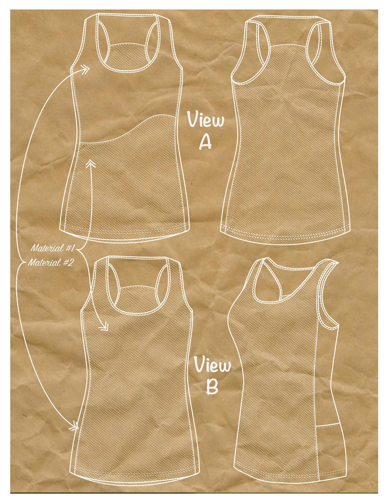 Workout Top Sewing Pattern for Women // the Madi // Running Top Singlet
