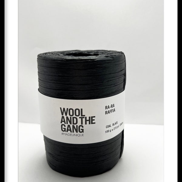 Wool and The Gang…RA-RA Raffia…100% paper...Natural Yarn...Chunky yarn…Knit…Crochet…Crafts…Coal Black