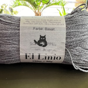 El Linio//Schoppel Wolle//Lino puro//hilo de lujo//hilo suave//hilo artesanal//punto//crochet//hilo gris//100% lino//regalo