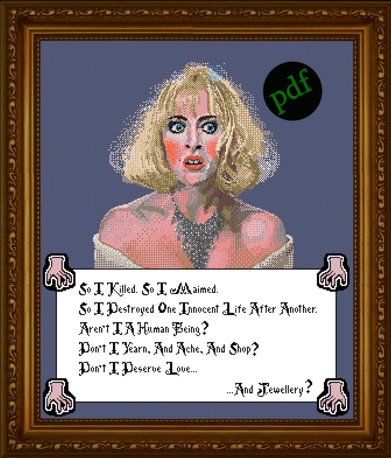 Addams Family Values 1993 Debbie Monologue Pixelstitch  Etsy