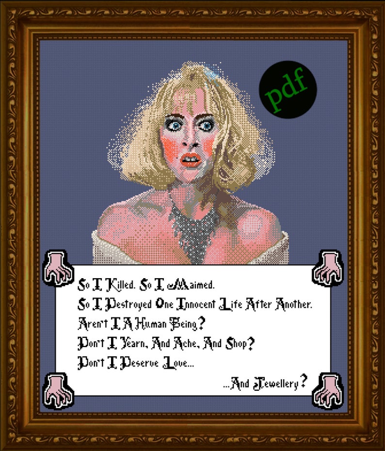 Addams Family Values 1993, Debbie Monologue , Pixelstitch Cross Stitch