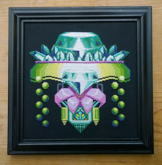 Framed Pixel Cross Stitch Sonic And Knuckles Master Chaos Etsy