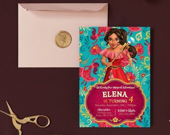 Elena of Avalor Invitation Elena Invitation Elena of Avalor Birthday ...