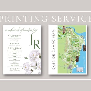 SERVICE D'IMPRESSION | Service d'impression de modèles, d'invitations, de réservation de dates, d'itinéraires de mariage, etc.