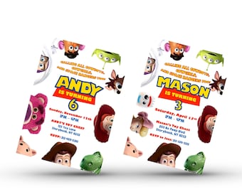 Zaproszenie Toy Story - Toy Story Evite - Toy Story Birthday Party - Toy Story Printable - Woody Jessie Buzz Lightyear 4x6 lub 5x7 Plik cyfrowy