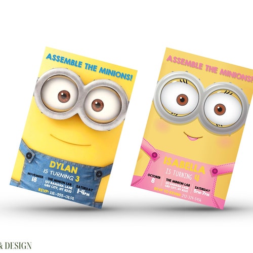 Minions Girl Birthday Party Etsy