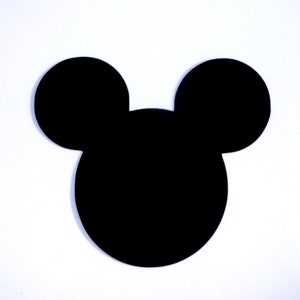 4 Mickey Mouse Head Ears Die Cut, Disney's Mickey Mouse Clubhouse Ears Cut Out Any Color Sets of 24 image 1