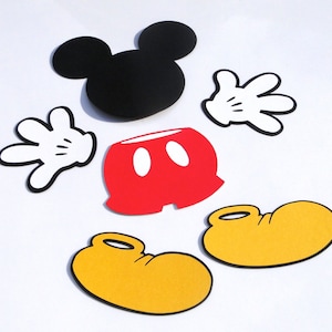 6 Mickey Mouse Head Ears Die Cut, Disney Mickey Mouse Clubhouse Ears ...