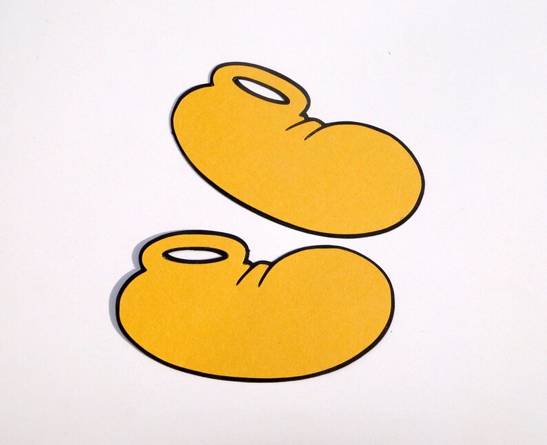 Mickey Mouse Shoe Die Cut Disney's Mickey Mouse Cut Out Etsy