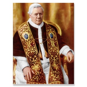 St. Pius X, Pope Saint Pius X, Papal Art, Wall Decor, Catholic Artwork ,Saints Pictures