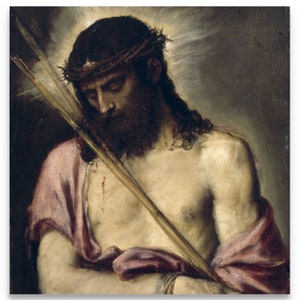 Ecce Homo Jesus Christ Art, by Tiziano Vecelli , Crucifixion, Jesus Christ Home Decor, Church Art