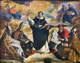 St. Thomas Aquinas Canvas Art, Saint Gifts, Fine Art Prints