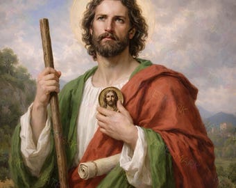 St. Jude Thaddeus Canvas Art | Apostle | Catholic Gift | Saint Picture