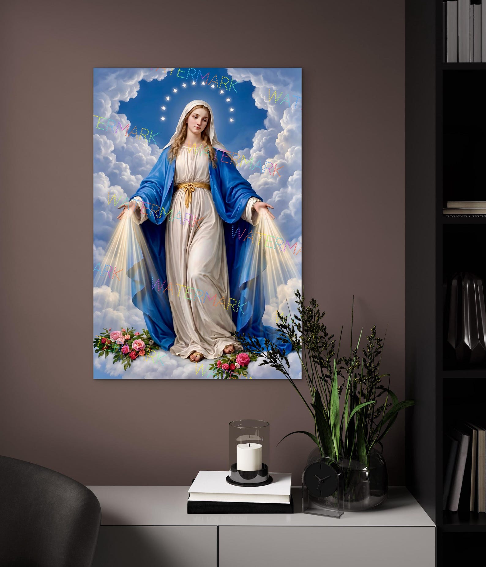 Our Lady of Grace Canvas Print – Virgin Mary Catholic Wall Art - Etsy