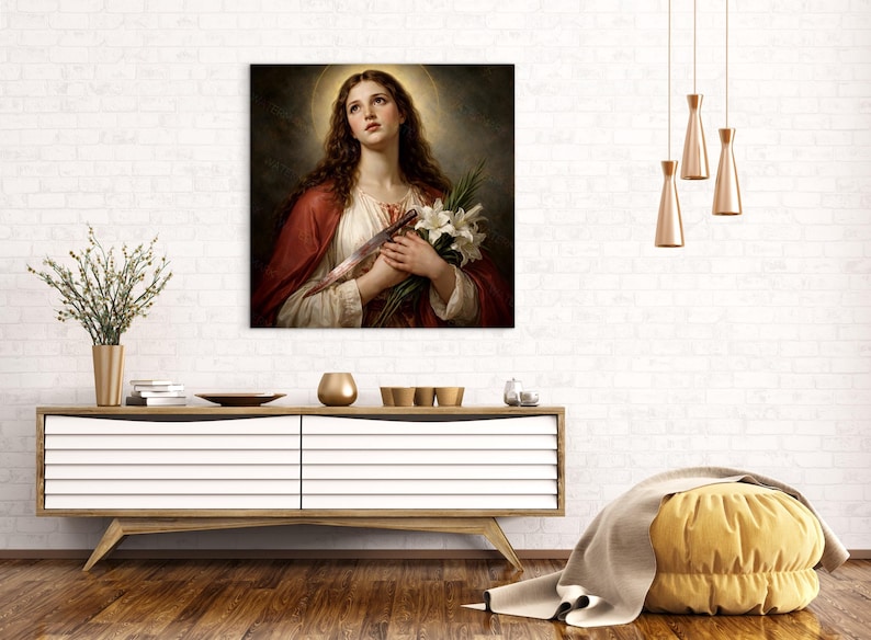 St. Maria Goretti Canvas Art | Virgin & Martyr Saint | Catholic Wall ...