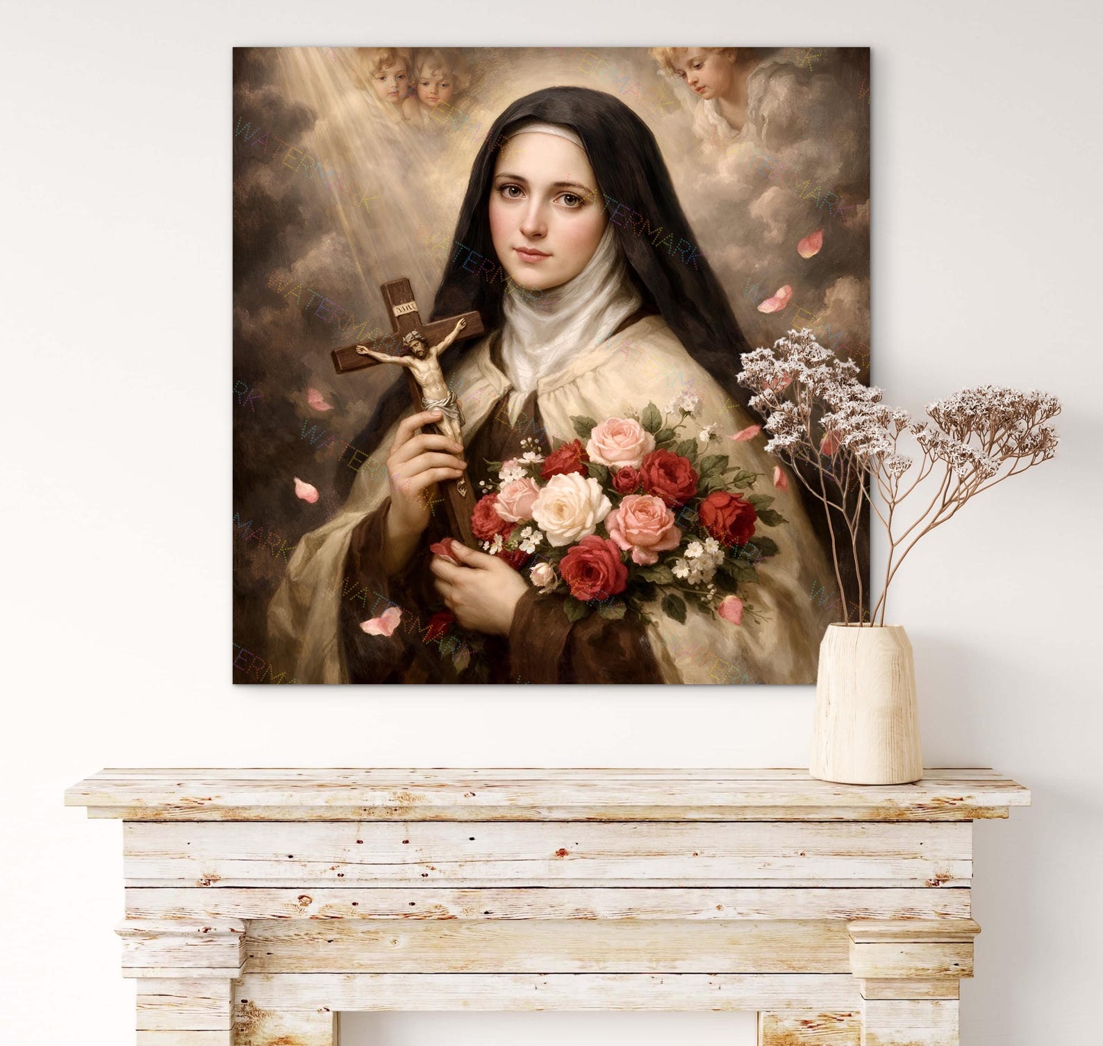 Saint Therese of Lisieux Canvas: Catholic Saint Wall Art - Etsy