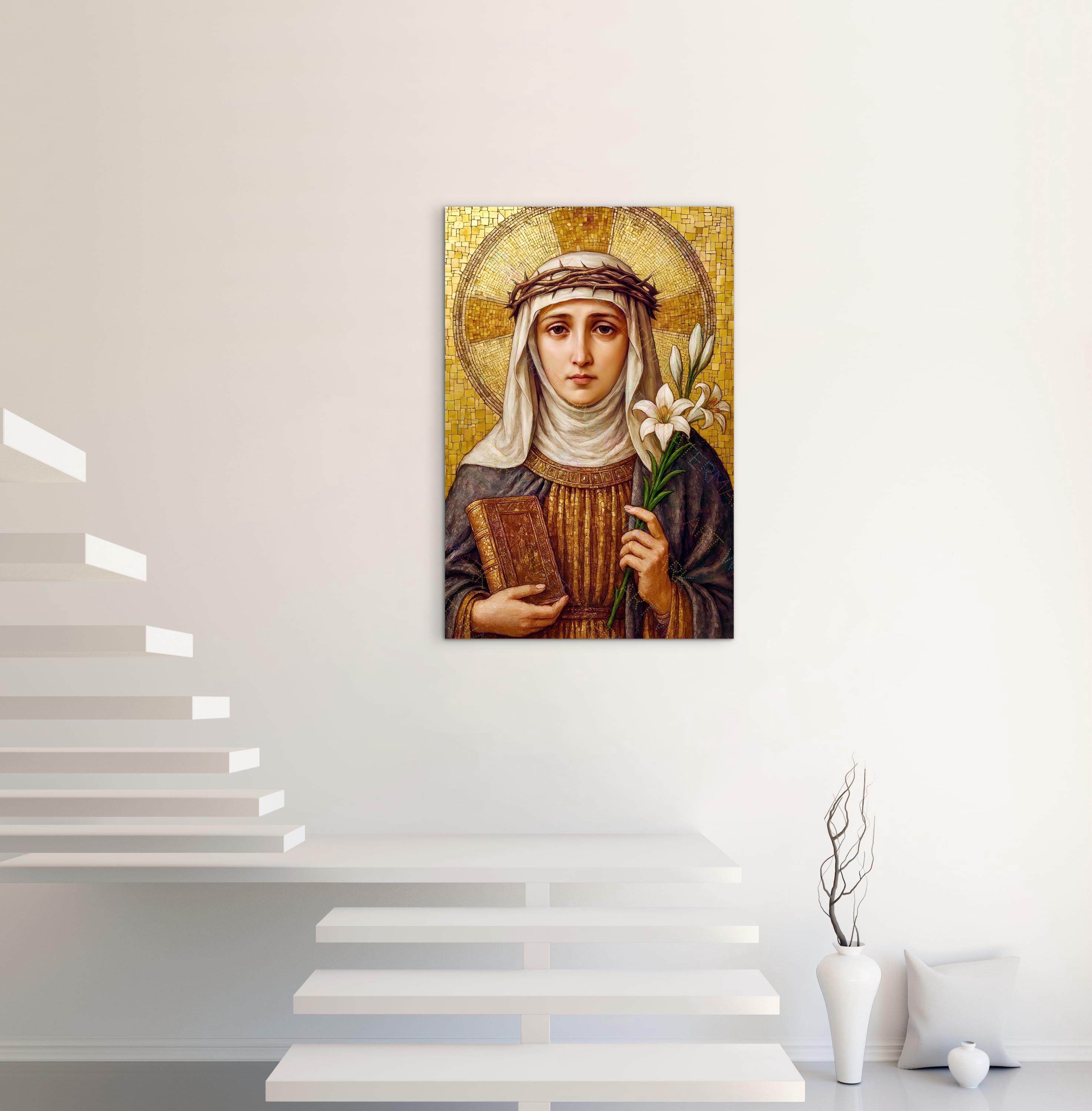 St. Catherine of Siena Canvas | Catholic Saint Wall Art | Italian ...