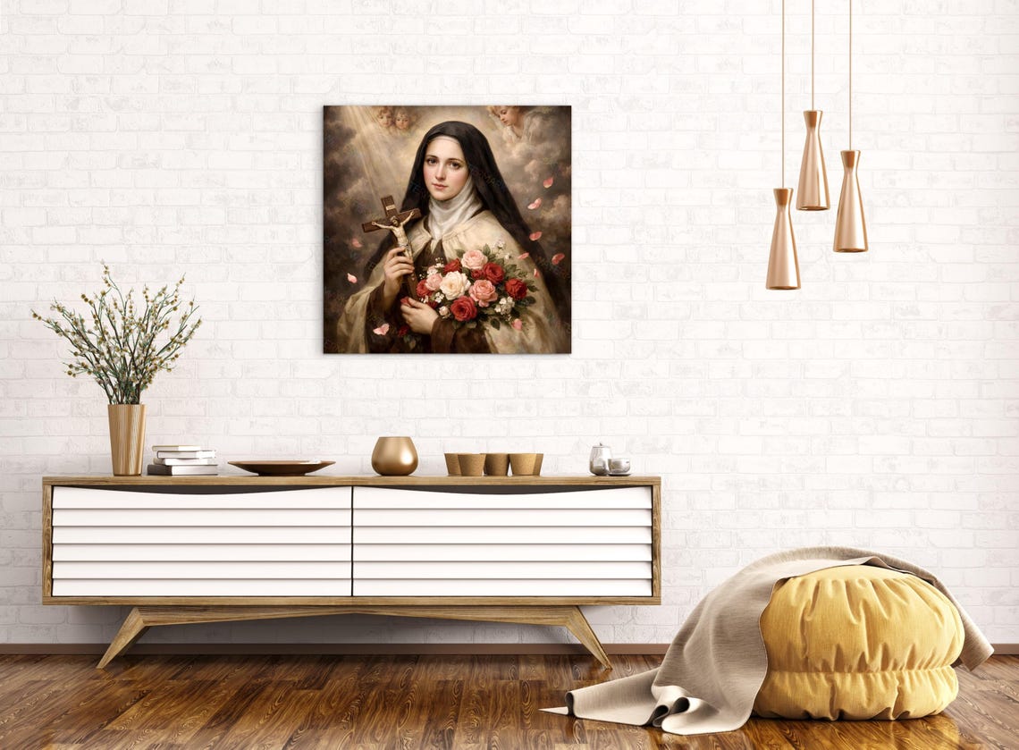 Saint Therese of Lisieux Canvas: Catholic Saint Wall Art - Etsy