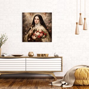 Saint Therese of Lisieux Canvas: Catholic Saint Wall Art - Etsy
