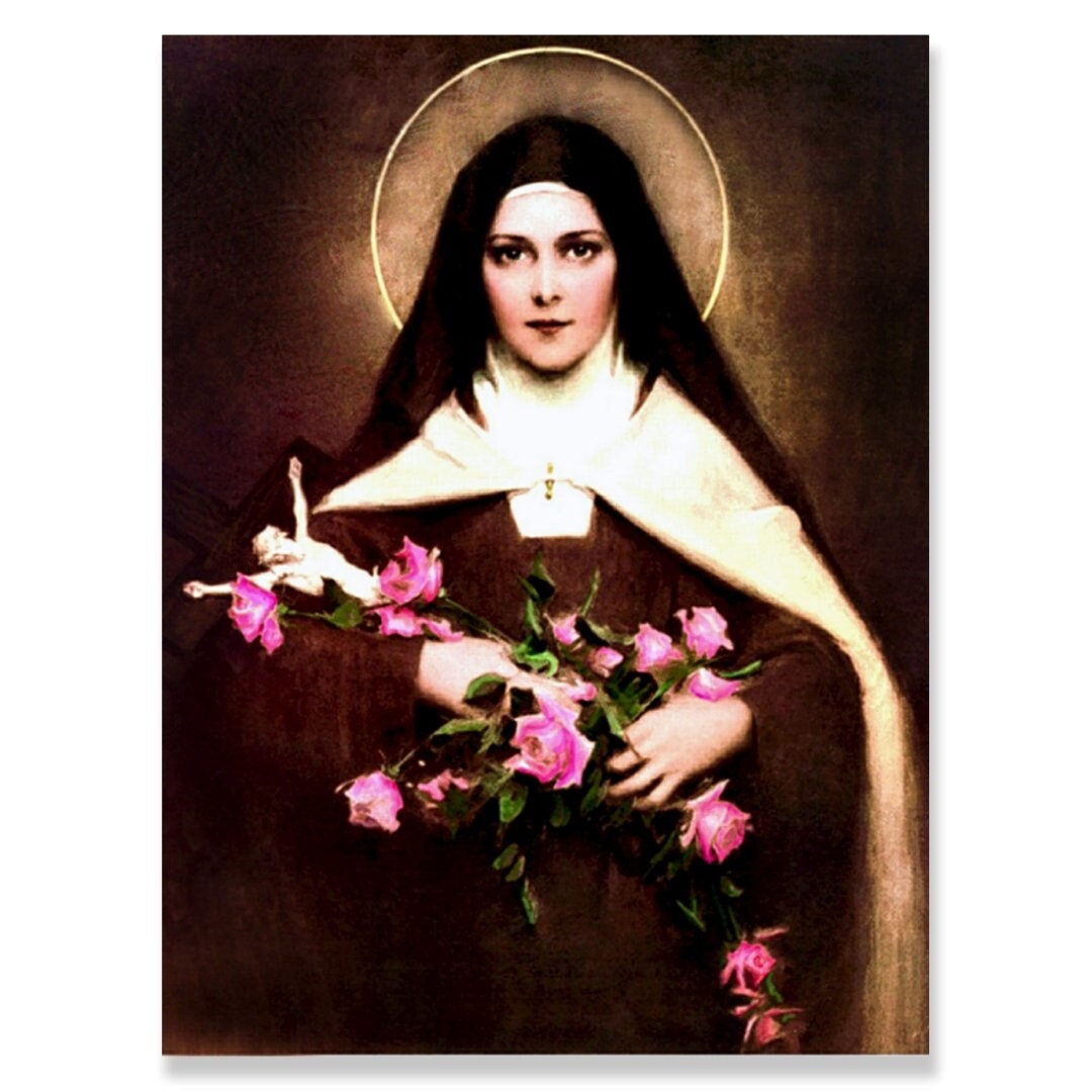 St. Theresa the Little Flower, Canvas Art Picture, Roses, Saint Theresa