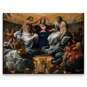 Mary Crowned Queen of Heaven Canvas Print: Catholic Art