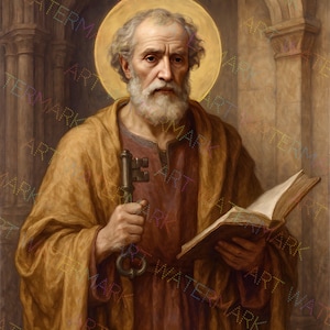 St. Peter Digital Art | Catholic Saint Printable | Religious Wall Decor (Digital Download)