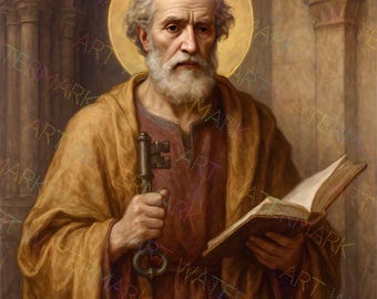 St. Peter Digital Art | Catholic Saint Printable | Religious Wall Decor (Digital Download)