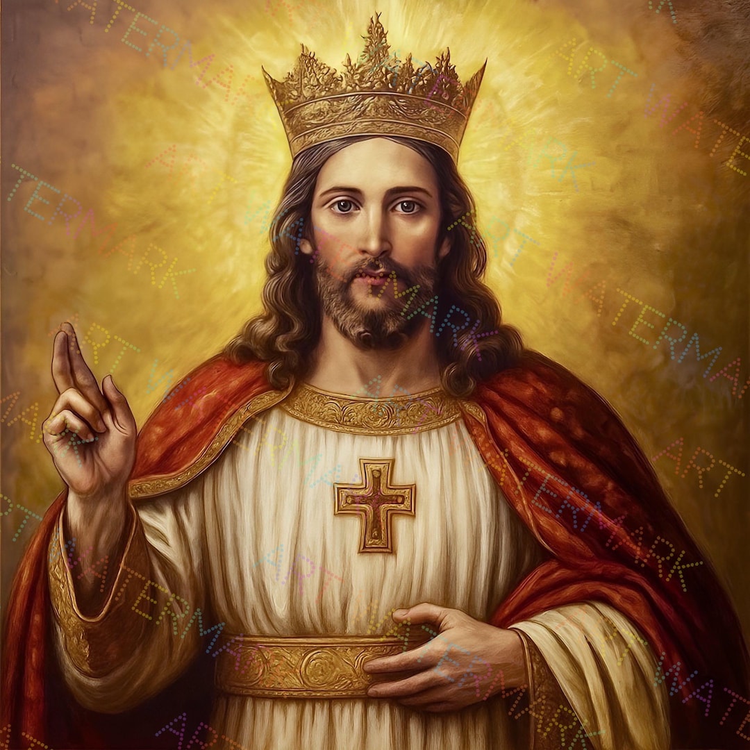 Christ the King Canvas Art: Radiant Jesus Wall Decor - Etsy