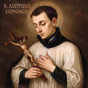 Saint Aloysius Gonzaga Canvas Art | Saint Pictures | Catholic Gift | Saint Artwork