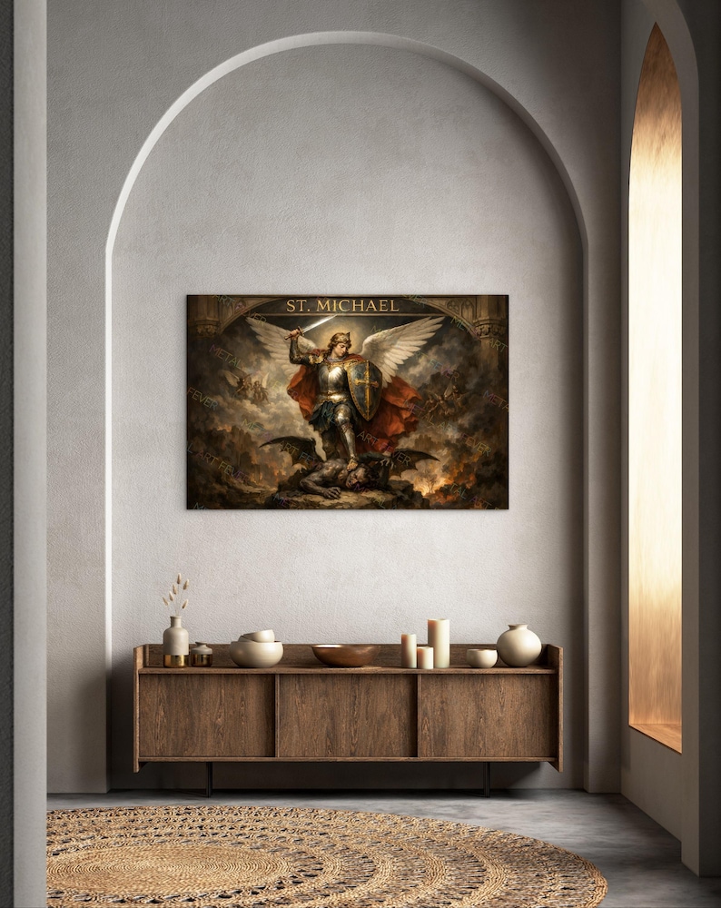 St. Michael the Archangel Canvas Painting | Catholic Wall Art ...