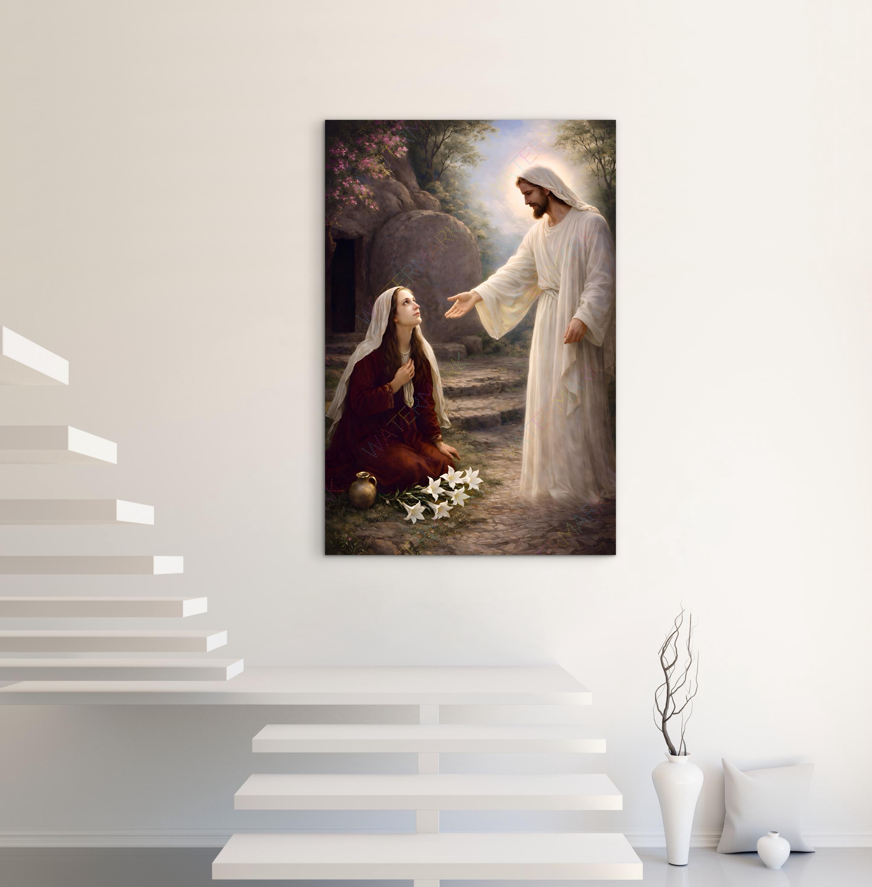 Jesus and St. Mary Magdalene Resurrection Canvas | Christian Wall Art ...