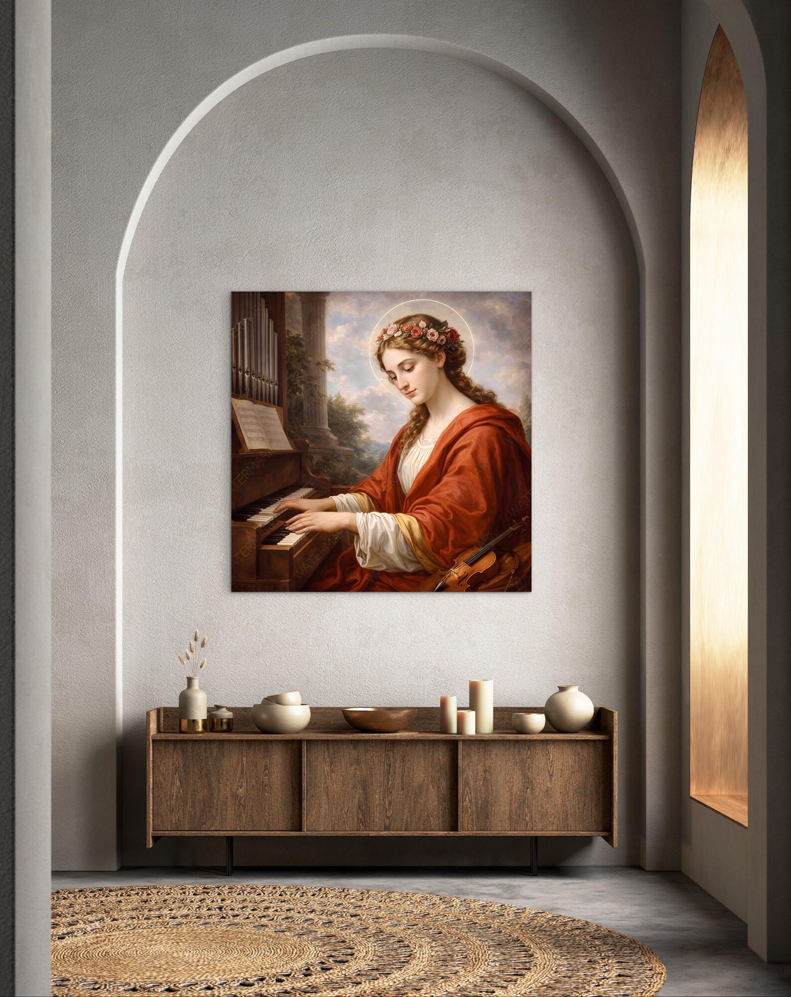 Saint Cecilia Canvas Art: Catholic Patron Saint of Music - Etsy
