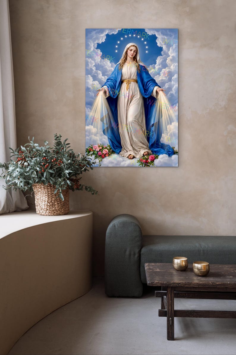 Our Lady of Grace Canvas Print – Virgin Mary Catholic Wall Art - Etsy