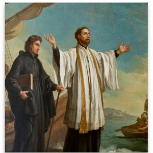 Saint Francis Xavier, Missionary Saint, Lives of the Saints, Catholic Art, Catholic Decor, Saints Canvas Art